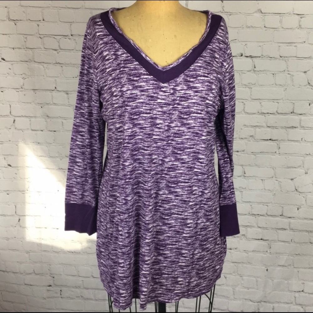Cacique Long Sleeve Lounge Sleepwear PJ Top
